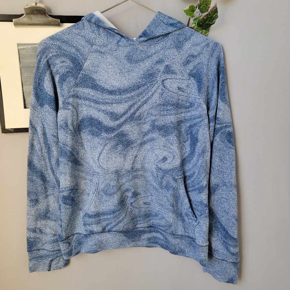 Athleta Girl In Your Element Pullover Hoodie Sweatshirt Navy‎ Milky Way XL 14